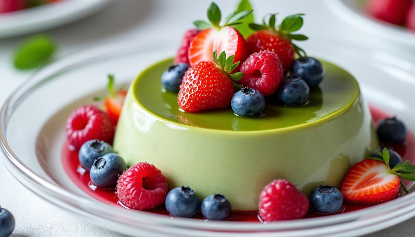 découvrez les secrets pour réussir une panna cotta au thé matcha parfaite à tous les coups ! suivez notre recette étape par étape et impressionnez vos invités avec ce dessert crémeux et délicat, alliant le goût unique du matcha à une texture inégalée.