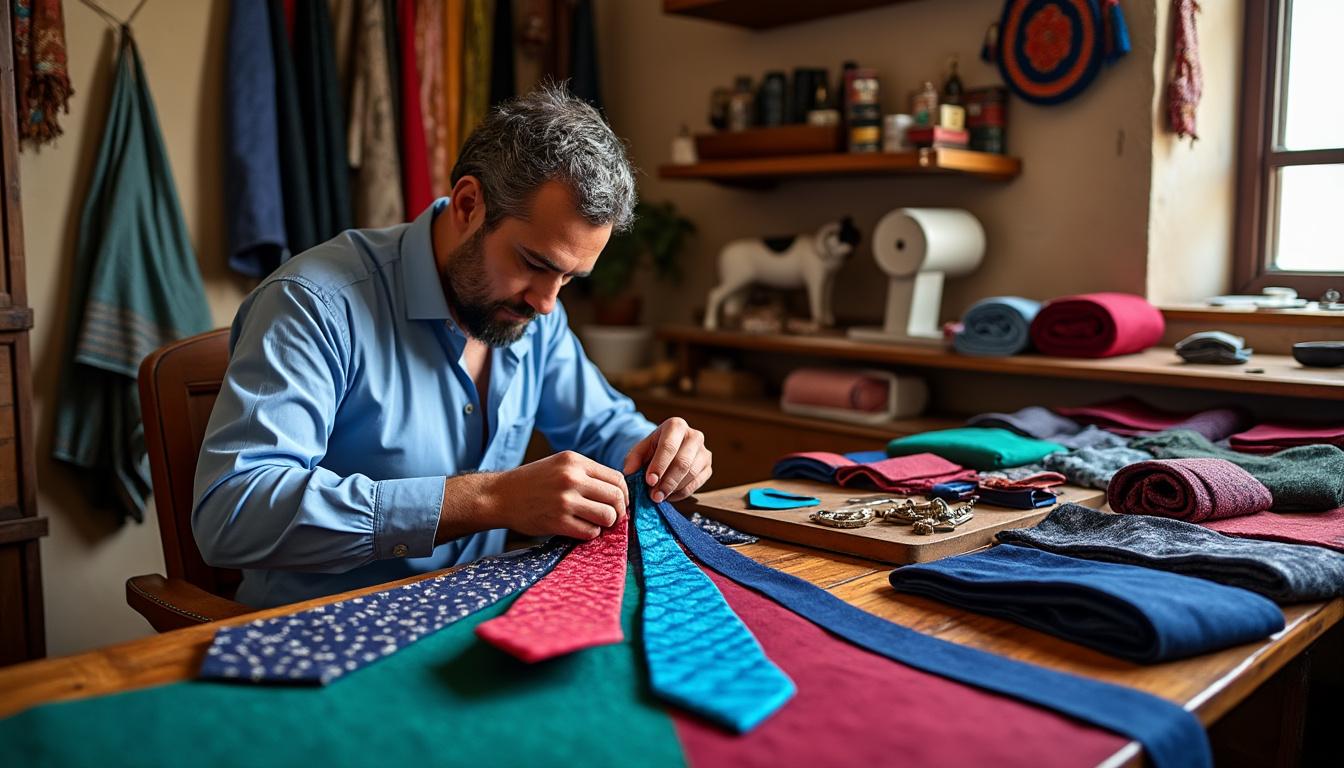 découvrez les secrets des cravates homme luxe de tunisie grâce aux techniques artisanales exclusives. plongez dans l'univers fascinant de la création d'accessoires raffinés, alliant tradition et élégance, et laissez-vous séduire par le savoir-faire tunisien.