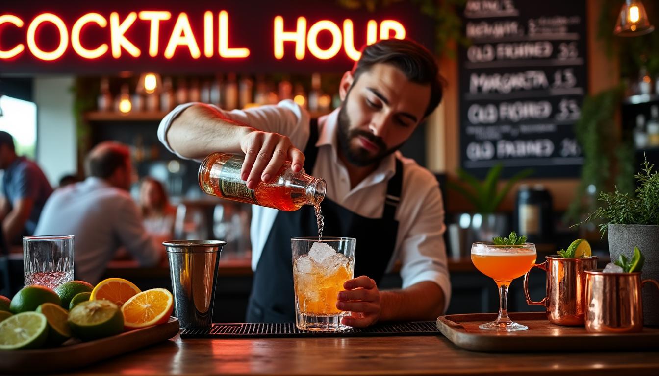 explorez les dernières tendances des bars éphémères à cocktails et vivez des expériences uniques autour de saveurs innovantes et d'ambiance festive.