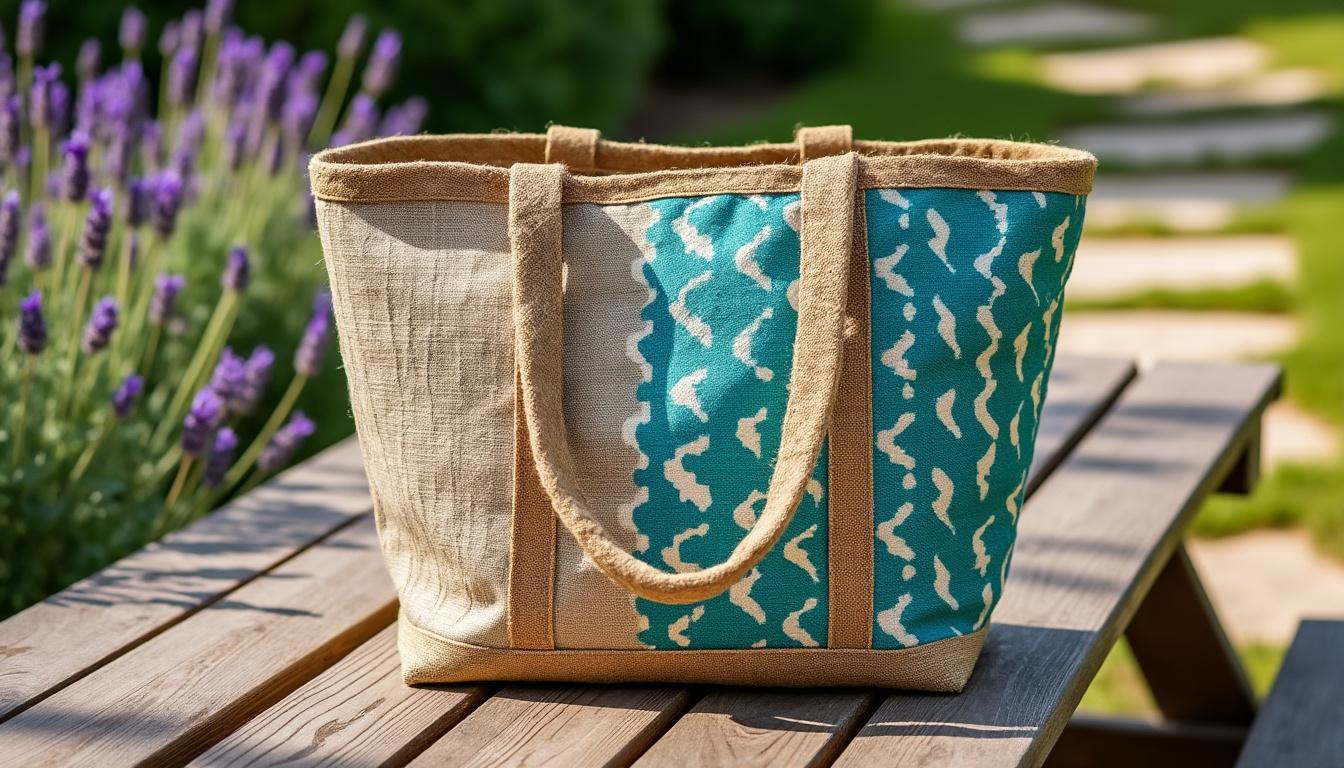 découvrez le cabas réversible en toile de jute, alliant praticité et style élégant pour vos sorties quotidiennes. un accessoire durable et tendance qui s'adapte à toutes vos envies.