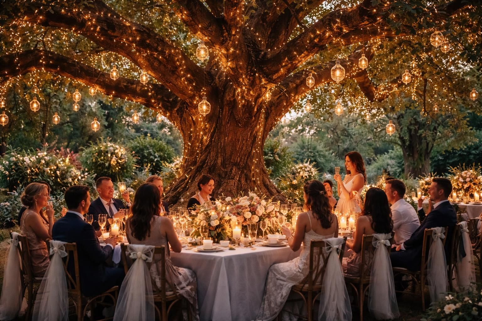 découvrez des témoignages émouvants qui révèlent la magie d'une décoration de mariage intégrant un arbre, symbole d'amour et de nature.