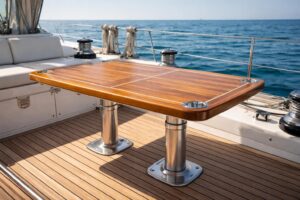 Table pour bateau à vendre : stabilité, fixations et matériaux marins pour faire votre choix