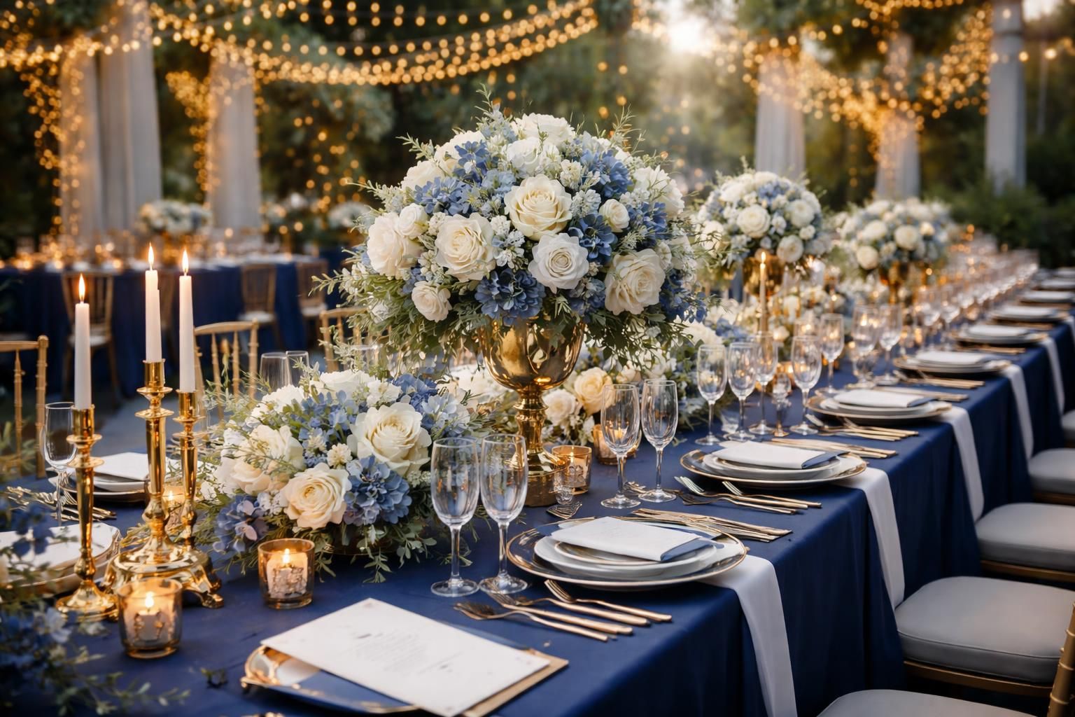 découvrez pourquoi le mariage bleu et or reste une tendance incontournable en 2026, alliant élégance et modernité pour un jour inoubliable.