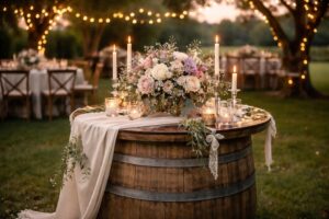 Astuces de décorateur pour transformer un tonneau en table pour un mariage mémorable