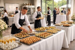 Comment un traiteur de mariage pour apéritif dînatoire de 50 personnes gère la logistique de votre événement