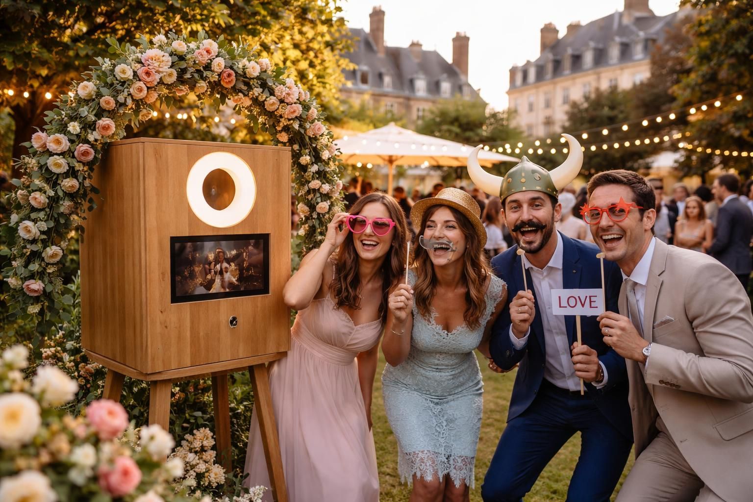 louez un photobooth à rennes pour votre mariage et offrez à vos invités une expérience ludique et créative, immortalisant chaque moment avec style et convivialité.
