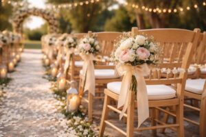 Idée de décoration de chaise pour un mariage : astuce pour un effet wow sur vos invités