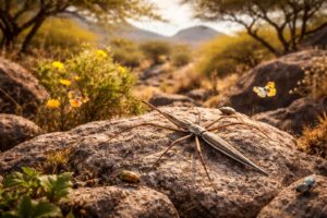 L&rsquo;araignée couteau à Djibouti et son rôle dans le cycle de la vie : un équilibre délicat